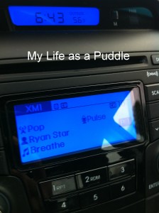 The song playing on the radio yesterday.