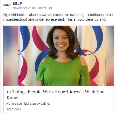 10 Things People With Hyperhidrosis Wish You Knew