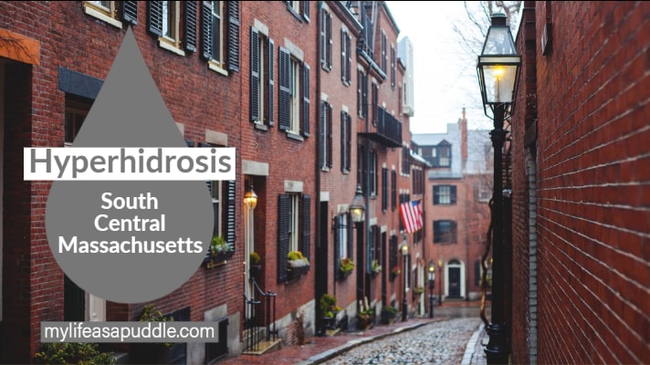 row houses in Massachusetts representing those with hyperhidrosis who live in Massachusetts